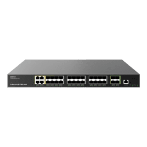 Grandstream Layer 3 Managed Network Switch, 24x SFP, 4x SFP+, 4x GbE combo, optional redundant PSU