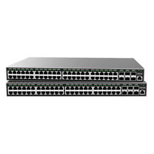 Grandstream Layer 2+ Managed Network Switch, 48x GbE RJ45 PoE 802.3 af/at, up to 30W per port, 360W total power budget, 6x SFP+, stackable, Internal PSU