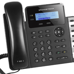 Grandstream Advanced IP Phone LCD screen, 2-line/SIP account keys and 8 dual-color LCD display.